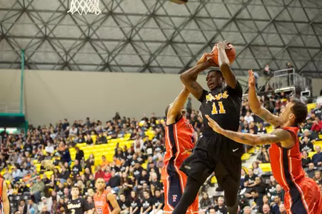 James Ennis in the Big West Conference match against Fullerton at the Walter Pyramid, Long Beach, Calif., Wed., Feb. 13, 2013.