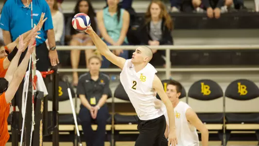 Jeff Ornee in the MPSF Conference match against Pacific at the Walter Pyramid, Long Beach, Calif., Fri., Feb. 15, 2013