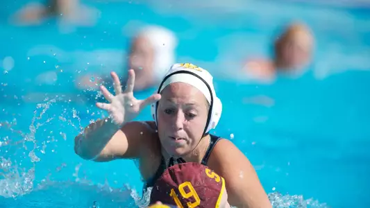 Claire Martin in the Lancer Invitational match against USC at the Lancer Aquatics Center on the campus of Cal Baptist University, Riverside, Calif., Fri., Feb. 15, 2013.