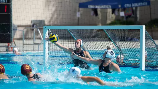 Kelly Ringel in the Lancer Invitational match against USC at the Lancer Aquatics Center on the campus of Cal Baptist University, Riverside, Calif., Fri., Feb. 15, 2013.