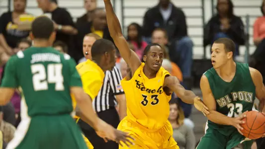 Nick Shepherd in the Big West Conference match against Cal Poly at the Walter Pyramid, Long Beach, Calif., Sat., Feb. 2, 2013.