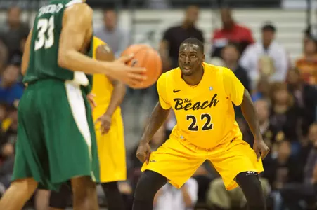 Tony Freeland in the Big West Conference match against Cal Poly at the Walter Pyramid, Long Beach, Calif., Sat., Feb. 2, 2013.
