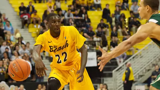 Tony Freeland in the Big West Conference match against Cal Poly at the Walter Pyramid, Long Beach, Calif., Sat., Feb. 2, 2013.