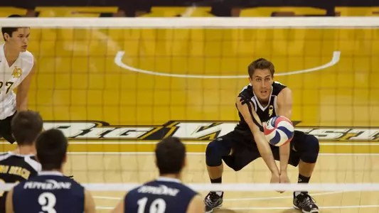 Taylor Crabb in the MPSF Conference match against Pepperdine at the Walter Pyramid, Long Beach, Calif., Wed., Feb. 6, 2013.