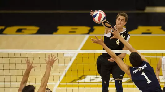 Taylor Crabb in the MPSF Conference match against Pepperdine at the Walter Pyramid, Long Beach, Calif., Wed., Feb. 6, 2013.