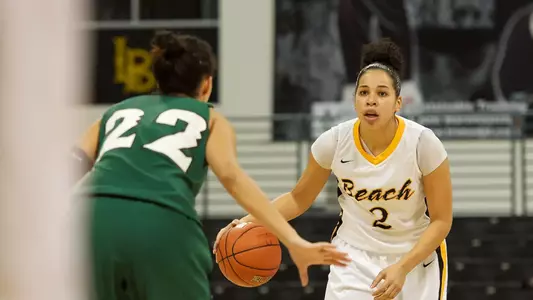 Bianka Balthazar in the Big West Conference match against Hawaii at the Walter Pyramid, Long Beach, Calif., Thurs., Feb. 7, 2013.