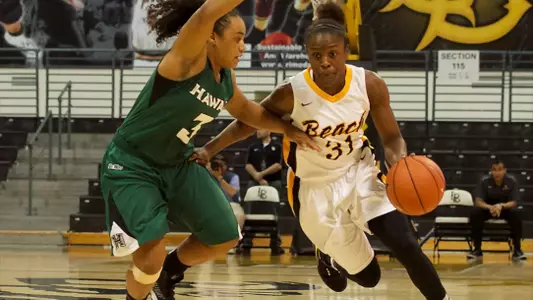 Chantel Dooley in the Big West Conference match against Hawaii at the Walter Pyramid, Long Beach, Calif., Thurs., Feb. 7, 2013.