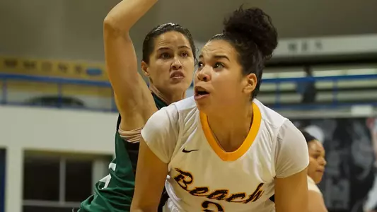 Bianka Balthazar in the Big West Conference match against Hawaii at the Walter Pyramid, Long Beach, Calif., Thurs., Feb. 7, 2013.