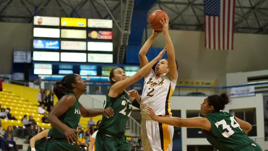 Bianka Balthazar in the Big West Conference match against Hawaii at the Walter Pyramid, Long Beach, Calif., Thurs., Feb. 7, 2013.