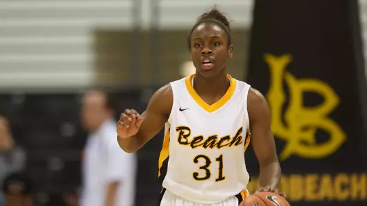 Chantel Dooley in the Big West Conference match against Hawaii at the Walter Pyramid, Long Beach, Calif., Thurs., Feb. 7, 2013.