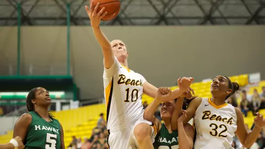 Ella Clark in the Big West Conference match against Hawaii at the Walter Pyramid, Long Beach, Calif., Thurs., Feb. 7, 2013.