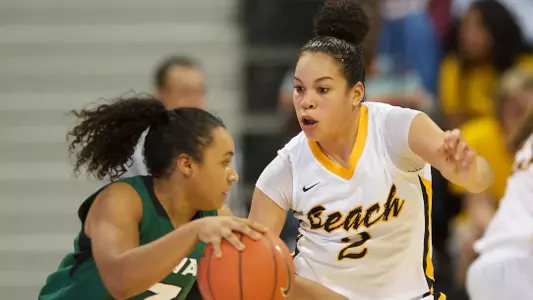 Bianka Balthazar in the Big West Conference match against Hawaii at the Walter Pyramid, Long Beach, Calif., Thurs., Feb. 7, 2013.
