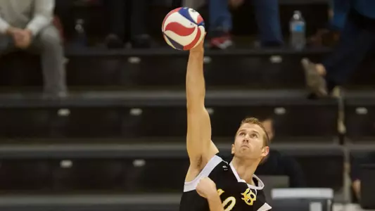 Dalton Ammerman in the MPSF Conference match against USC at the Walter Pyramid, Fri., Feb. 8, 2013
