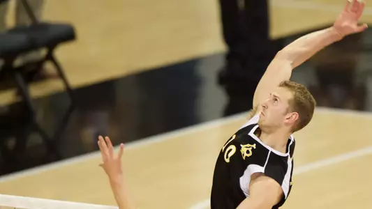 Dalton Ammerman in the MPSF Conference match against USC at the Walter Pyramid, Fri., Feb. 8, 2013