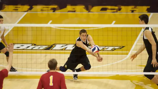 Taylor Crabb in the MPSF Conference match against USC at the Walter Pyramid, Fri., Feb. 8, 2013