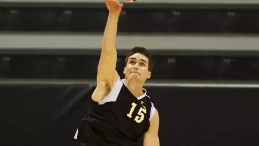 Colten Echave in the MPSF Conference match against USC at the Walter Pyramid, Fri., Feb. 8, 2013