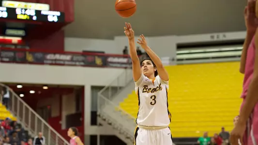 Alex Sanchez in the Big West Conference match against  Northridge at the Walter Pyramid, Long Beach, Calif., Sat., Feb. 9, 2013.