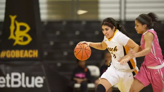 Alex Sanchez in the Big West Conference match against  Northridge at the Walter Pyramid, Long Beach, Calif., Sat., Feb. 9, 2013.