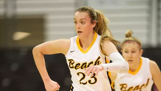 Mary Ochiltree in the Big West Conference match against Northridge at the Walter Pyramid, Long Beach, Calif., Sat., Feb. 9, 2013.