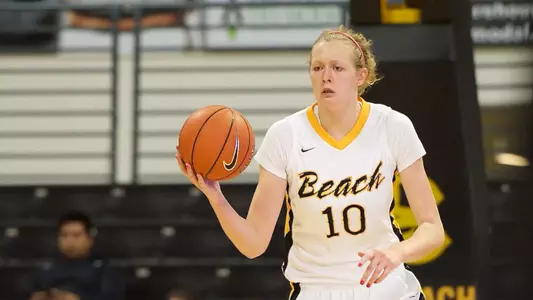 Ella Clark in the Big West Conference match against  Northridge at the Walter Pyramid, Long Beach, Calif., Sat., Feb. 9, 2013.
