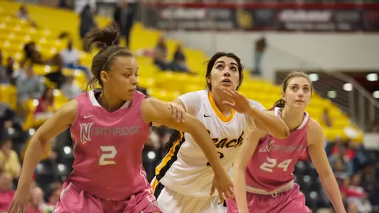 Alex Sanchez in the Big West Conference match against  Northridge at the Walter Pyramid, Long Beach, Calif., Sat., Feb. 9, 2013.