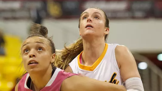 Mary Ochiltree in the Big West Conference match against Northridge at the Walter Pyramid, Long Beach, Calif., Sat., Feb. 9, 2013.