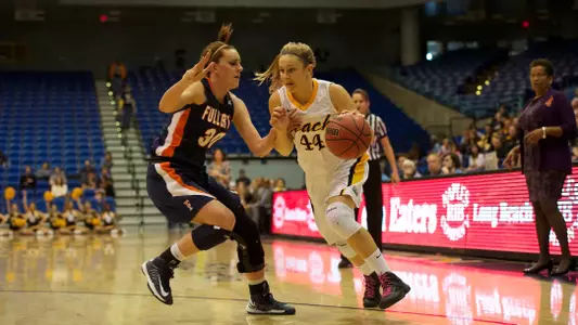 Lauren Spargo in the Big West Conference Tournament match against Cal State Fullerton at the Bren Events Center, Irvine, Calif., Tues., March 12, 2013.