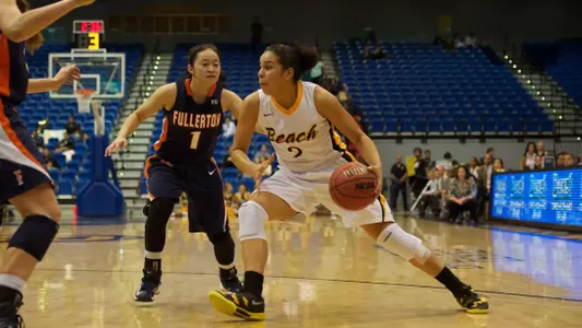 Bianka Balthazar in the Big West Conference Tournament match against Cal State Fullerton at the Bren Events Center, Irvine, Calif., Tues., March 12, 2013. 