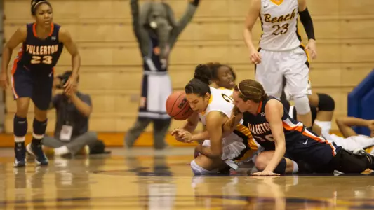 Bianka Balthazar in the Big West Conference Tournament match against Cal State Fullerton at the Bren Events Center, Irvine, Calif., Tues., March 12, 2013. 