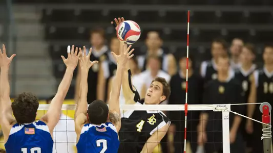 Taylor Crabb in the Active Ankle Tournament match against IPFW at the Walter Pyramid, Long Beach, Calif., Sat. March 16, 2013.