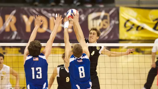 Taylor Crabb in the Active Ankle Tournament match against IPFW at the Walter Pyramid, Long Beach, Calif., Sat. March 16, 2013.