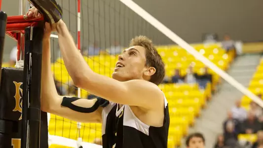 Taylor Crabb in the Active Ankle Tournament match against IPFW at the Walter Pyramid, Long Beach, Calif., Sat. March 16, 2013.
