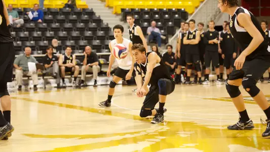 Taylor Crabb in the Active Ankle Tournament match against IPFW at the Walter Pyramid, Long Beach, Calif., Sat. March 16, 2013.