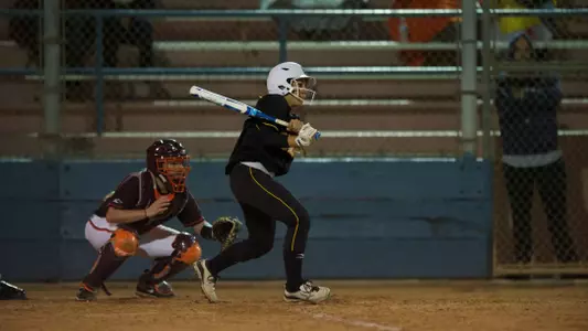 Leilani Tupua-Tautalatasi batting in the Long Beach State Invitational game against Virginia Tech at Mayfair Park, in Lakewood, Calif., Thurs., Mar. 07, 2013.