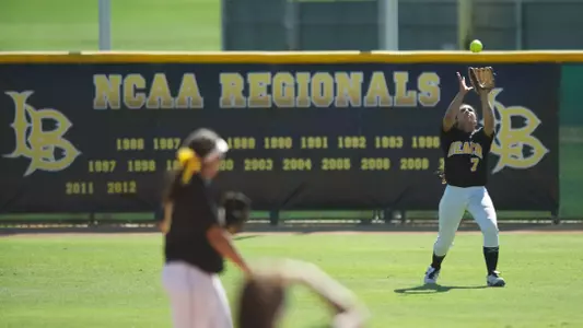 Leilani Tupua-Tautalatasi in the Big West Conference match against Cal State Northridge at the 49er Softball Complex, Wednesday, April 10, 2013.