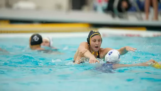 Melissa Matheson in the Big West Conference match against No. 13 UC Santa Barbara at the Campus Pool on Sunday, April 13, in Long Beach, Calif.