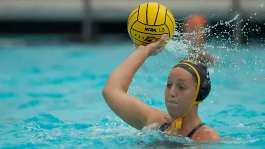Claire Martin in the Big West Conference match against No. 13 UC Santa Barbara at the Campus Pool on Sunday, April 14, in Long Beach, Calif.