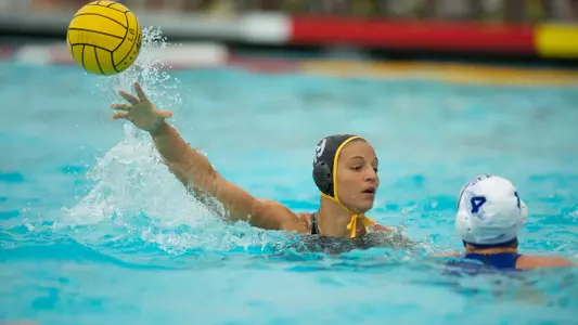 Christina Kotsia in the Big West Conference match against No. 13 UC Santa Barbara at the Campus Pool on Sunday, April 14, in Long Beach, Calif.