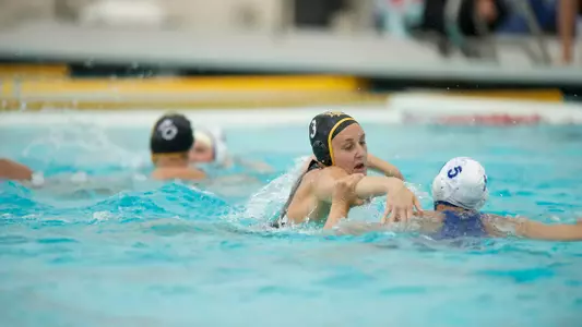 Melissa Matheson in the Big West Conference match against No. 13 UC Santa Barbara at the Campus Pool on Sunday, April 14, in Long Beach, Calif.