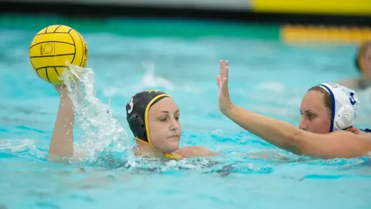 Melissa Matheson in the Big West Conference match against No. 13 UC Santa Barbara at the Campus Pool on Sunday, April 14, in Long Beach, Calif.