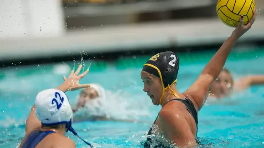 Coriann Snyder in the Big West Conference match against No. 13 UC Santa Barbara at the Campus Pool on Sunday, April 14, in Long Beach, Calif.