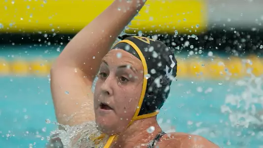 Melissa Matheson in the Big West Conference match against No. 13 UC Santa Barbara at the Campus Pool on Sunday, April 14, in Long Beach, Calif.