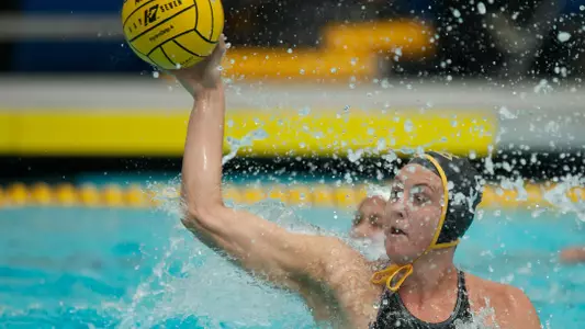 Melissa Matheson in the Big West Conference match against No. 13 UC Santa Barbara at the Campus Pool on Sunday, April 14, in Long Beach, Calif.