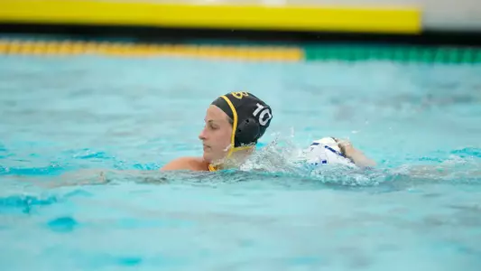 Chelsea Parks in the Big West Conference match against No. 13 UC Santa Barbara at the Campus Pool on Sunday, April 14, in Long Beach, Calif.
