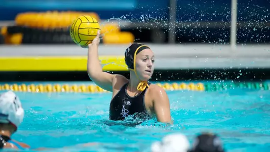 Claire Martin in the Big West Conference match against No. 13 Cal State Northridge at the Campus Pool on Saturday, April 6, in Long Beach, Calif.