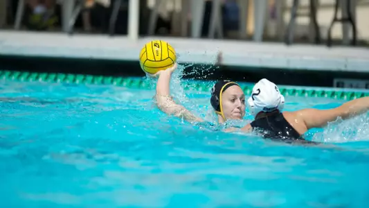 Claire Martin in the Big West Conference match against No. 13 Cal State Northridge at the Campus Pool on Saturday, April 6, in Long Beach, Calif.