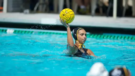 Rachel Cretcher in the Big West Conference match against No. 13 Cal State Northridge at the Campus Pool on Saturday, April 6, in Long Beach, Calif.