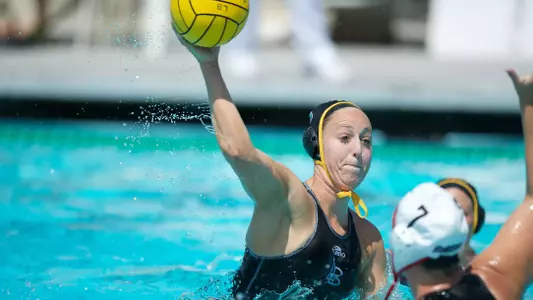 Claire Martin in the Big West Conference match against No. 13 Cal State Northridge at the Campus Pool on Saturday, April 6, in Long Beach, Calif.