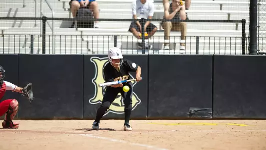 Darian Tautalafua in the match against Northridge at the 49er Softball complex, Wed., April 17, 2013.