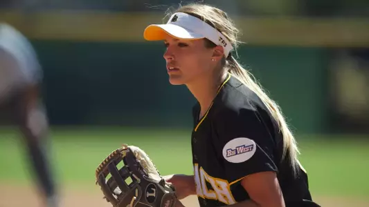 Ashley Holmes in the match against Northridge at the 49er Softball complex, Wed., April 17, 2013.